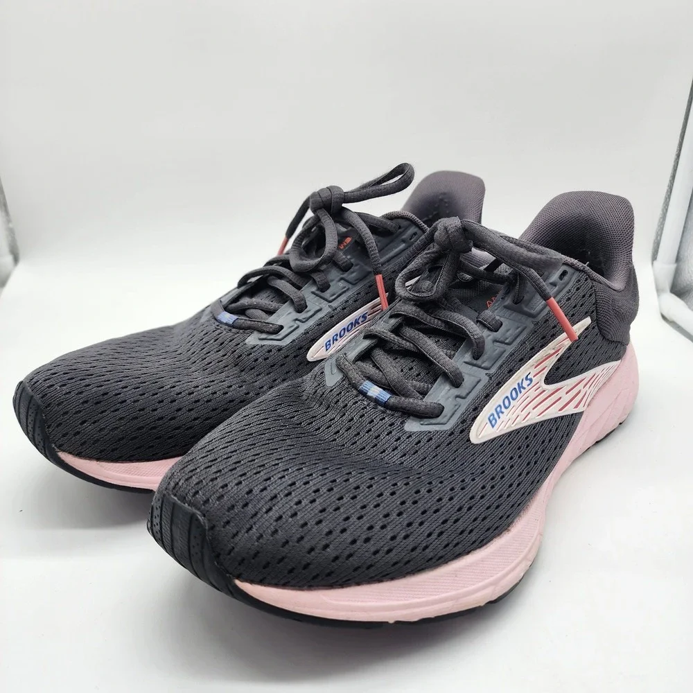 Brooks Anthem 6 Womens Running Shoes Grey Pink‎ 1204031B028 Size 11 Medium B
